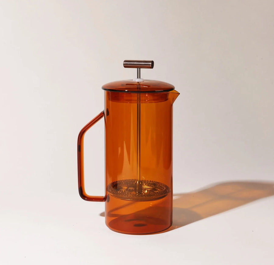 AMBER GLASS FRENCH  PRESS