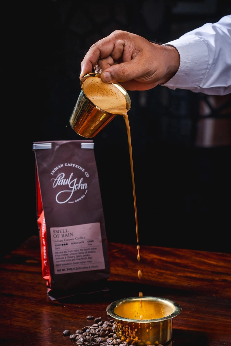 Coffee brewing at Paul John Caffeine
